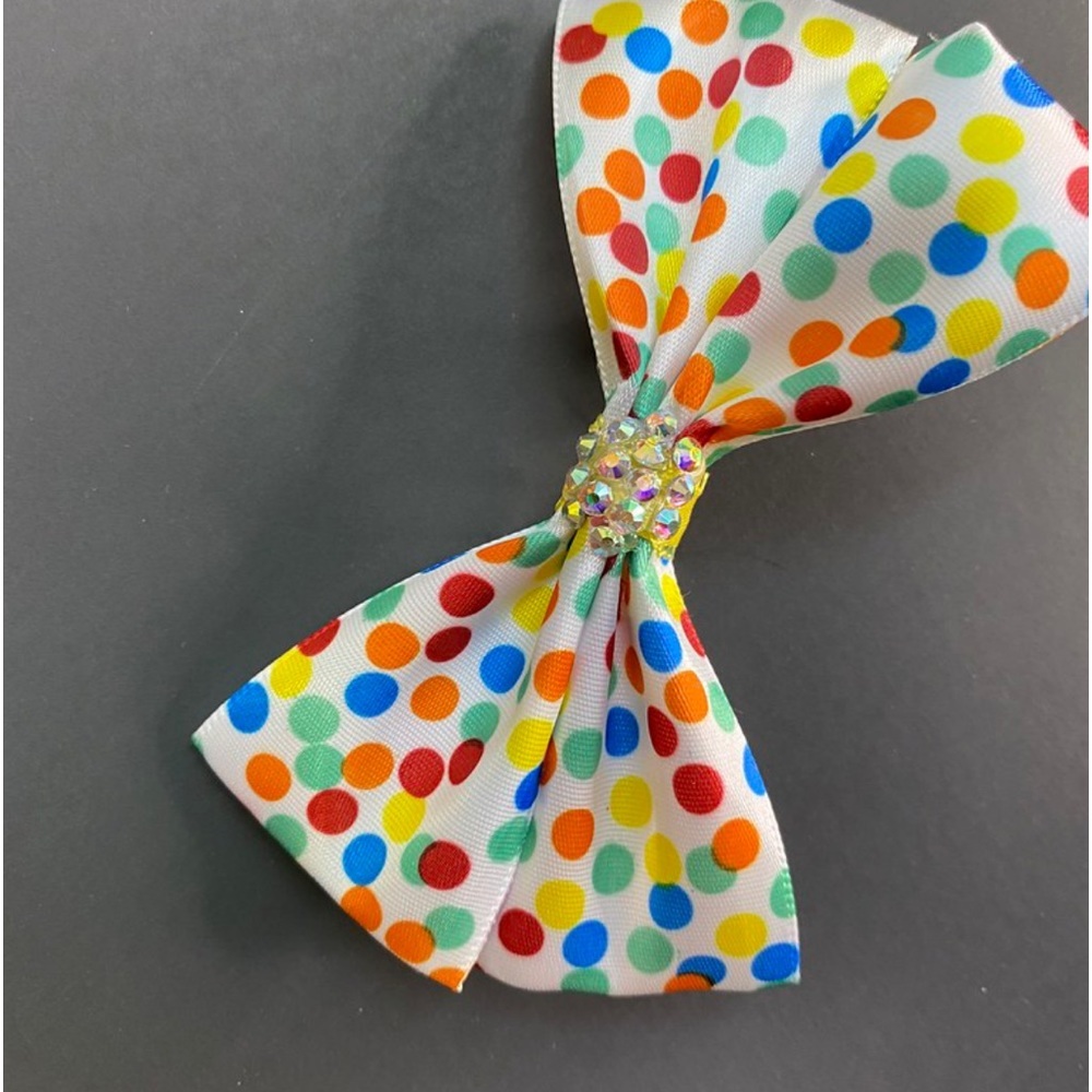 Multi-Color Polka dot HAIR BLING Cheer Bow (Custom bows available)